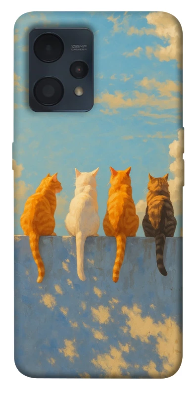 Чехол на Realme 9 4G / 9 Pro+ cats on wall фото 1 из 1
