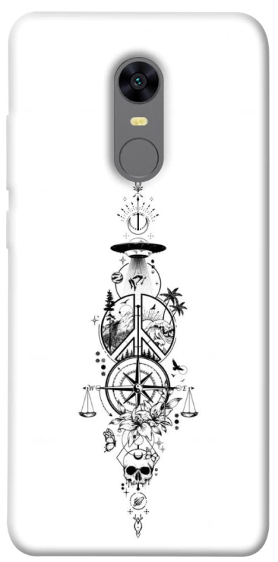 Чехол на Xiaomi Redmi 5 Plus / Redmi Note 5 (Single Camera) Tattoo ver.7 фото 1 из 1