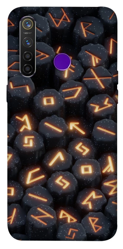Чехол на Realme 5 Pro Огненые руны фото 1 из 1