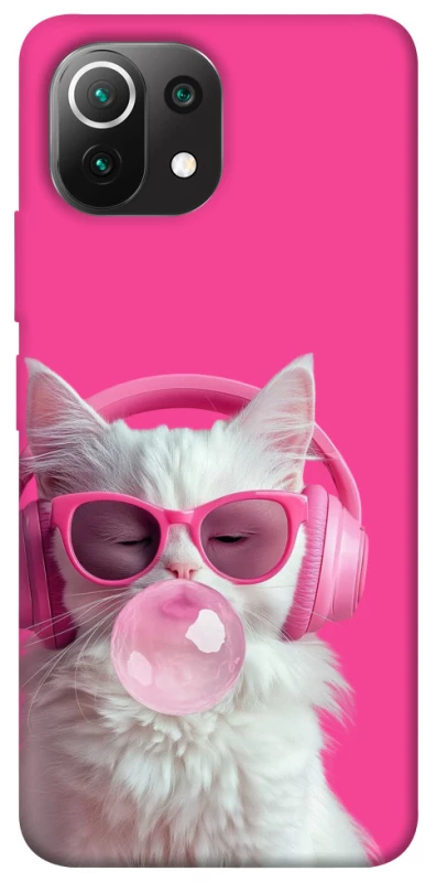 Чехол на Xiaomi Mi 11 Lite Pink kitty фото 1 из 1