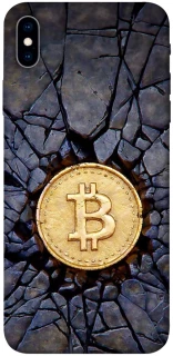 Чохол на Apple iPhone XS Max (6.5") Bitcoin cracks фото 1 з 1