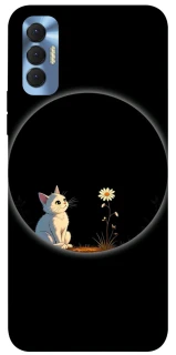 Чохол на TECNO Spark 8P Cat and flower фото 1 з 1
