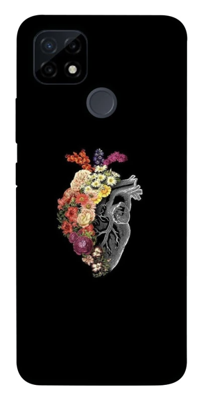 Чохол на Realme C21Y Heart with flowers фото 1 з 1