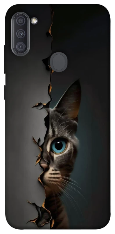 Чохол на Samsung Galaxy A11 Кіт-підглядач v2 фото 1 з 1