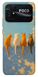 Чехол на Xiaomi Poco C40 cats on wall фото 1 из 1