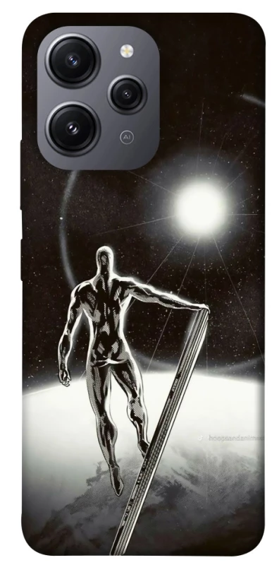 Чехол на Xiaomi Redmi 12 Серебряный сёрфер фото 1 из 1