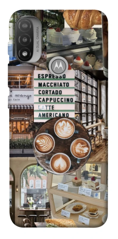 Чохол на Motorola Moto E20 Coffee collage ver.5 фото 1 з 1