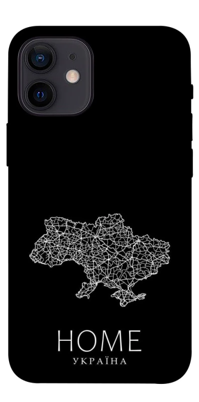 Чехол на Apple iPhone 12 mini (5.4") Ukraine black map фото 1 из 1