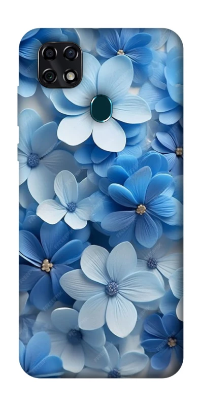 Чехол на ZTE Blade 20 Smart Синие цветы фото 1 из 1