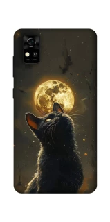 Чохол на ZTE Blade A31 Кіт під місяцем v2 фото 1 з 1