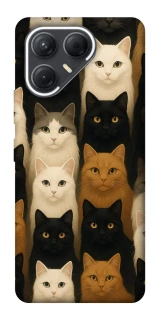 Чехол на TECNO Pova 7 Colorful Cat Collage фото 1 Чехол на TECNO Pova 7 Colorful Cat Collage фото 1 из 1