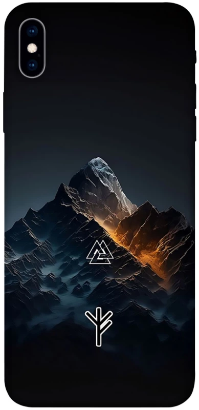 Чехол на Apple iPhone XS Max (6.5") Руны в горах фото 1 из 1