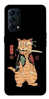 Чохол на Oppo Reno 5 4G Кіт-самурай фото 1 з 1