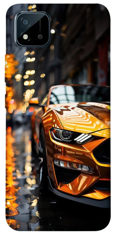 Чохол на Realme C20 Golden sports car фото 1 з 1