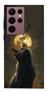 Чехол на Samsung Galaxy S22 Ultra Кот под луной v2 фото 1 из 1