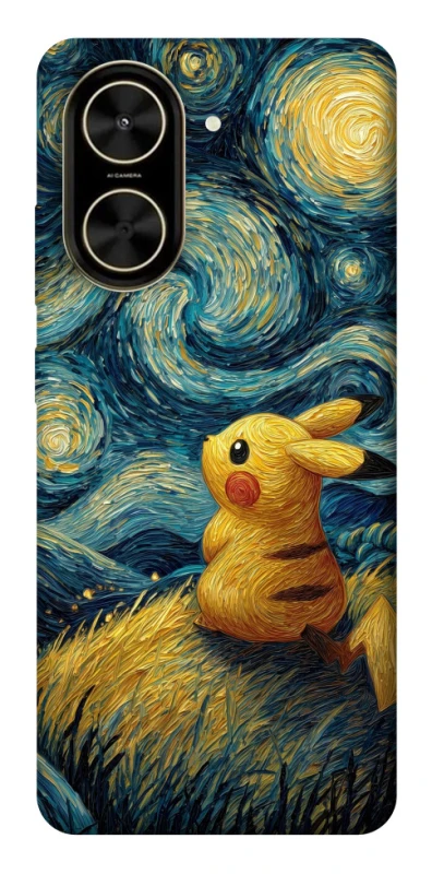 Чехол на Xiaomi Poco C71 Pikachu and Van Gogh фото 1 из 1