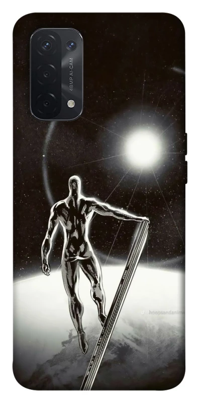 Чохол на Oppo A54 5G / A74 5G Срібний серфер фото 1 з 1