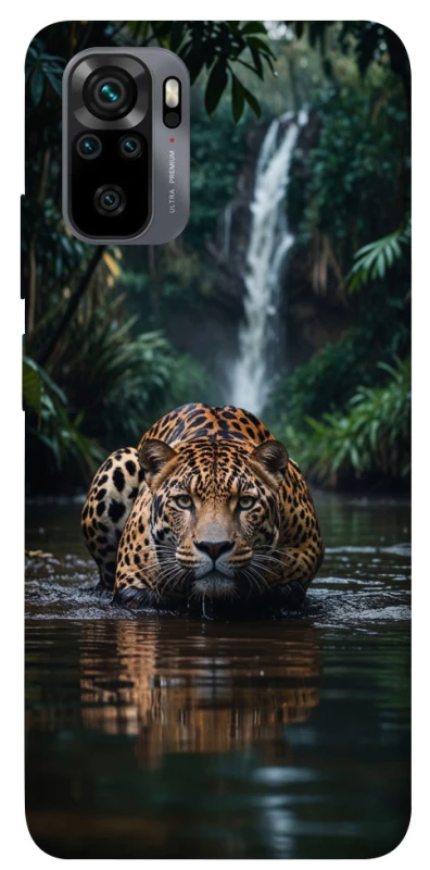Чехол на Xiaomi Redmi Note 10 / Note 10s Leopard in water фото 1 из 1