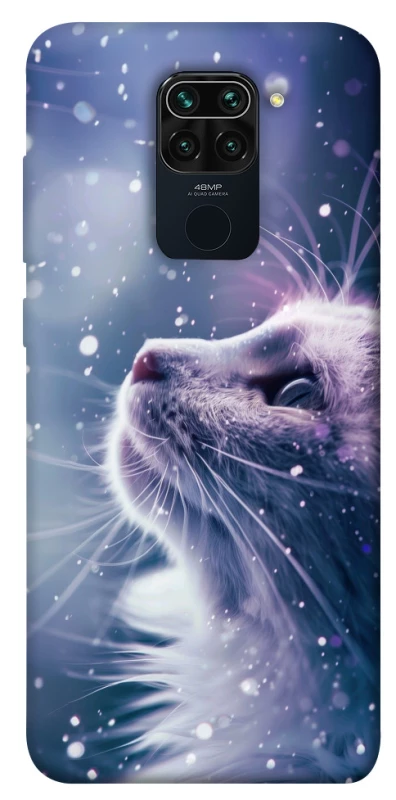 Чехол на Xiaomi Redmi Note 9 / Redmi 10X Snow cat фото 1 из 1