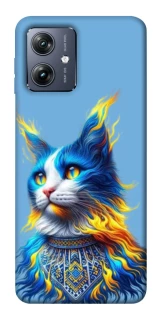 Чохол на Motorola Moto G54 Кіт патріот фото 1 Чохол на Motorola Moto G54 Кіт патріот фото 1 з 1