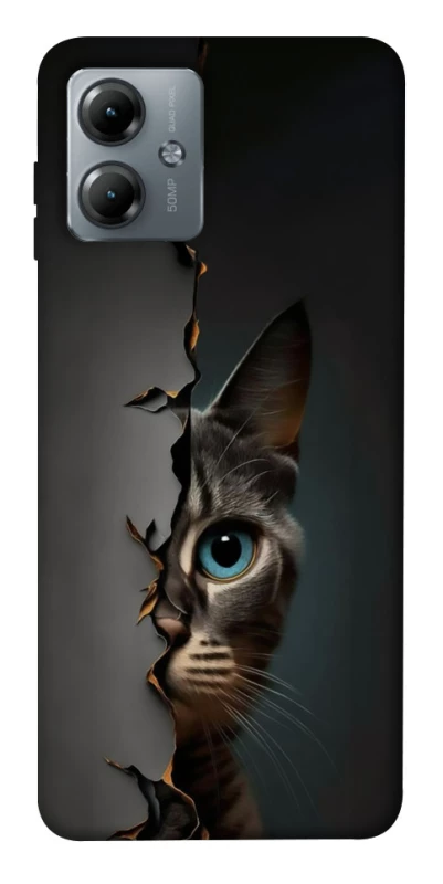 Чохол на Motorola Moto G14 Кіт-підглядач v2 фото 1 з 1
