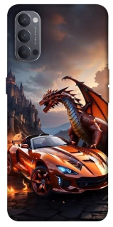 Чохол на Oppo Reno 4 Сar and dragon фото 1 з 1