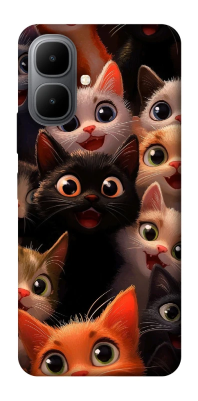 Чохол на Infinix Smart 10 happy cats фото 1 з 1