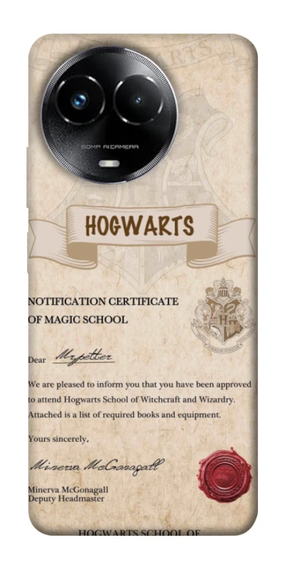 Чохол на Realme C67 4G The Hogwarts acceptance letter фото 1 з 1