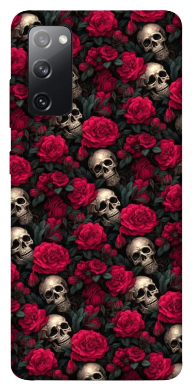 Чехол на Samsung Galaxy S20 FE Черепа и розы фото 1 из 1