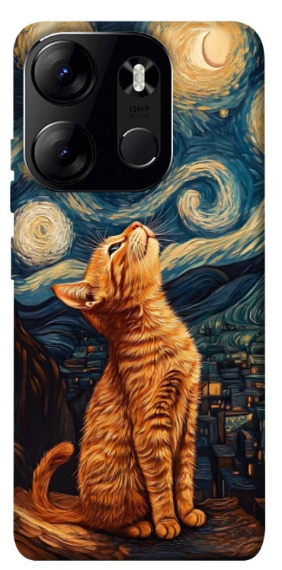 Чехол на Tecno Spark Go 2023 van gogh cat фото 1 из 1