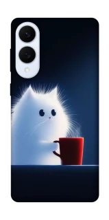 Чехол на Samsung Galaxy S25 Edge Чехол кот с кофе фото 1 из 1