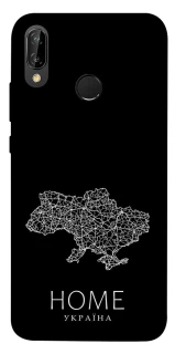 Чохол на Huawei P20 Lite Ukraine black map фото 1 Чохол на Huawei P20 Lite Ukraine black map фото 1 з 1
