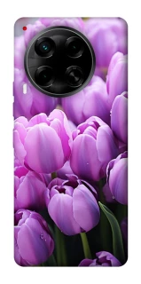 Чехол на TECNO Camon 30 (CL6) Фиолетовые тюльпаны фото 1 из 1