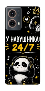 Чехол на Motorola Moto G85 У навушниках 24/7 фото 1 из 1