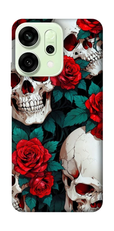 Чохол на Oppo Reno 14 skull and rose фото 1 з 1