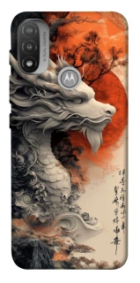 Чехол на Motorola Moto E20 white dragon фото 1 из 1