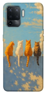 Чехол на Oppo Reno 5 Lite cats on wall фото 1 из 1