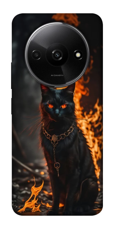 Чехол на Xiaomi Redmi A3 Огненный кот фото 1 из 1