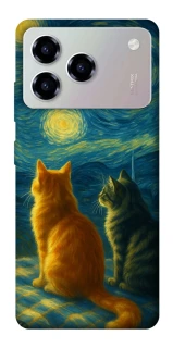 Чохол на ZTE Blade A76 Cats under the stars фото 1 з 1