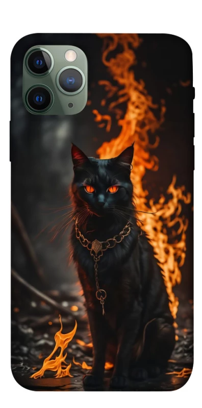Чехол на Apple iPhone 11 Pro (5.8") Огненный кот фото 1 из 1