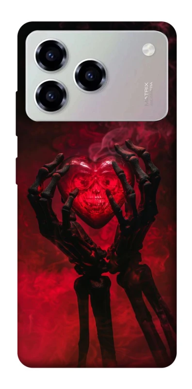 Чехол на ZTE Blade A76 Heart in the hands of a skeleton фото 1 из 1