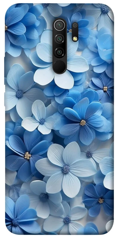 Чехол на Xiaomi Redmi 9 Синие цветы фото 1 из 1