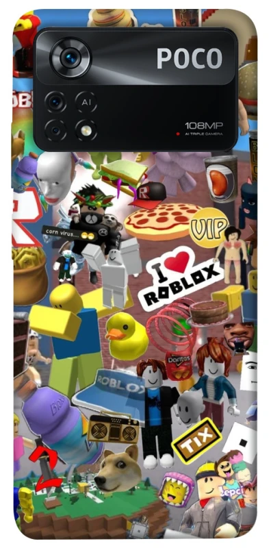 Чохол на Xiaomi Poco X4 Pro 5G Roblox collage ver.5 фото 1 з 1