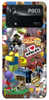 Чехол на Xiaomi Poco X4 Pro 5G Roblox collage ver.5 фото 1 из 1