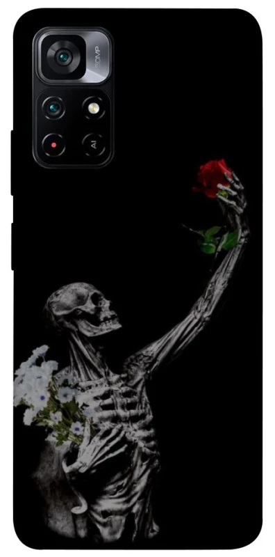 Чохол на Xiaomi Poco M4 Pro 5G Skeleton vs Rose фото 1 з 1