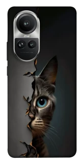 Чехол на Oppo Reno 10 Кот-подглядыватель v2 фото 1 из 1