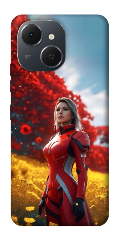 Чехол на TECNO Spark 40C Cyber space girl ver.5 фото 1 из 1