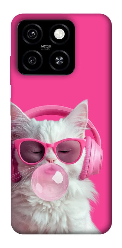 Чехол на ZTE Blade A55 4G Pink kitty фото 1 из 1