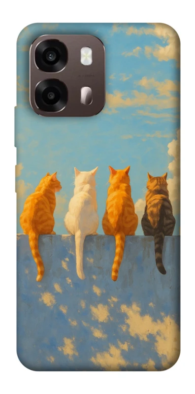 Чехол на Oppo A6 cats on wall фото 1 из 2
