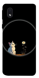 Чехол на Samsung Galaxy M01 Core / A01 Core Cat and flower фото 1 из 1